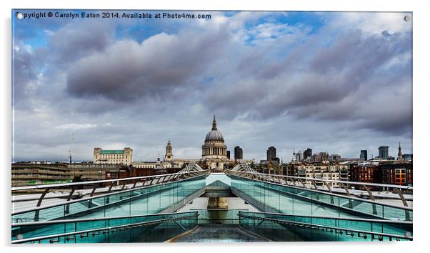  London Skyline Acrylic by Carolyn Eaton