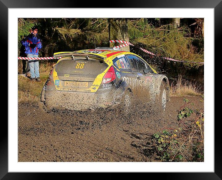 Thrilling Forest Fiesta Rally Framed Mounted Print by Graham Parry
