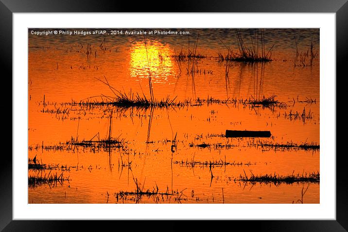  Sunset on the Levels Framed Mounted Print by Philip Hodges aFIAP ,