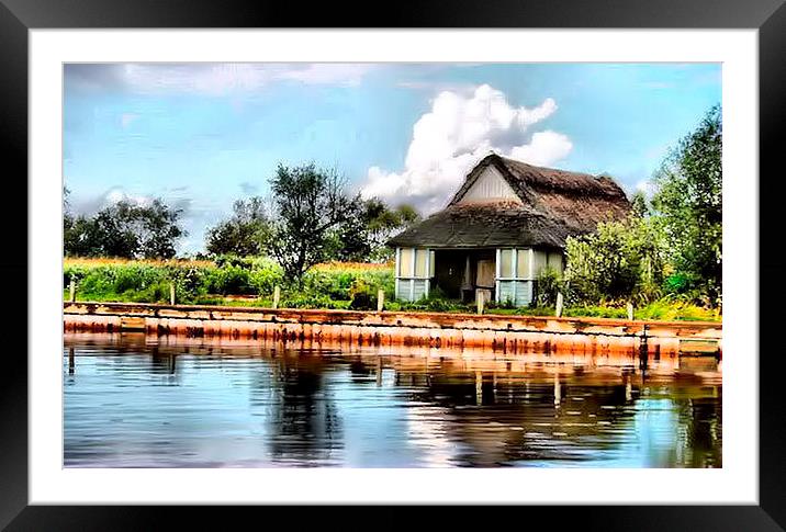  The cottage by the lake  Framed Mounted Print by carin severn