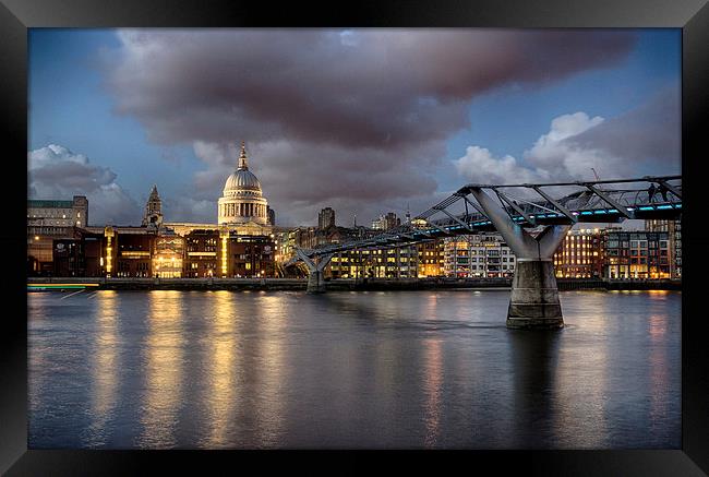 St Paul's Cathedral from across the Thames  Framed Print by Rus Ki