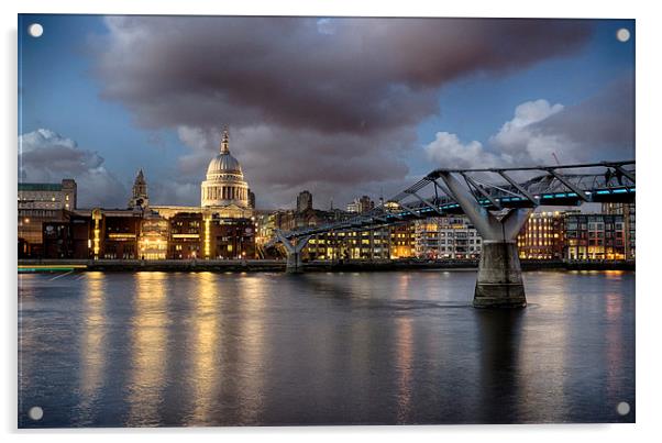 St Paul's Cathedral from across the Thames  Acrylic by Rus Ki