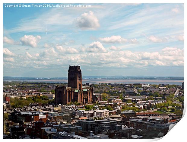 The Anglican cathedral Print by Susan Tinsley