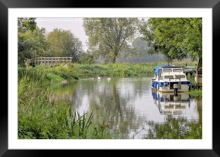 Early autumn river scene  Framed Mounted Print by Brian Fry