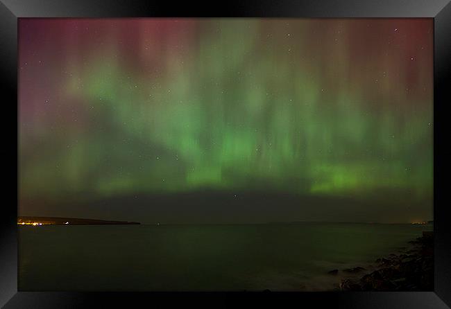 Aurora over Thurso Bay Framed Print by Chris Griffin