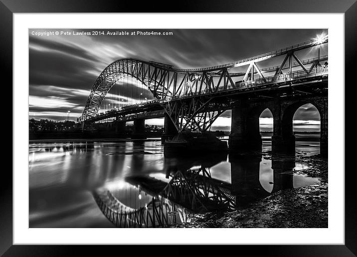 Runcorn Bridge ii  Framed Mounted Print by Pete Lawless
