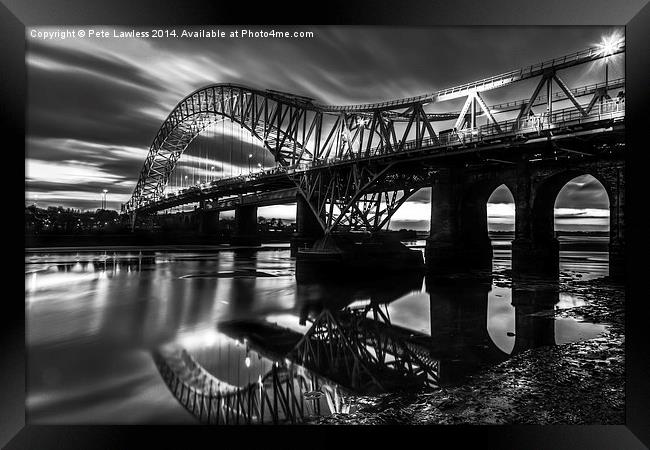 Runcorn Bridge ii  Framed Print by Pete Lawless