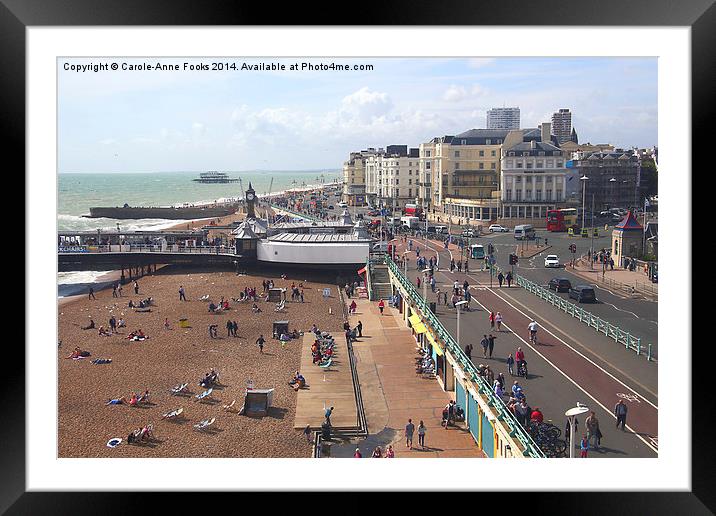   Brighton Foreshore From The Ferris Wheel Framed Mounted Print by Carole-Anne Fooks