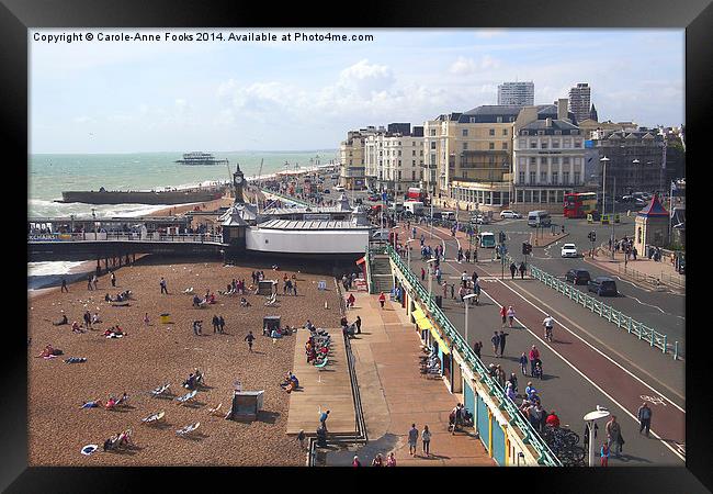   Brighton Foreshore From The Ferris Wheel Framed Print by Carole-Anne Fooks