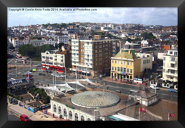   Brighton Foreshore From The Ferris Wheel Framed Print by Carole-Anne Fooks
