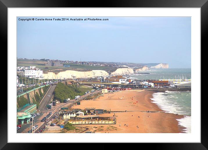  Brighton Beach & South Downs National Park Framed Mounted Print by Carole-Anne Fooks