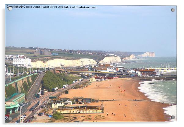  Brighton Beach & South Downs National Park Acrylic by Carole-Anne Fooks