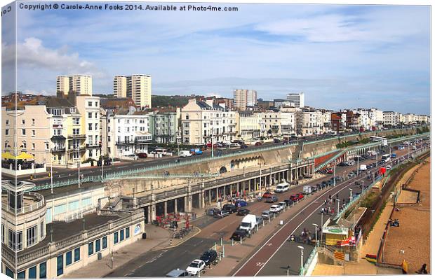    Brighton Foreshore From The Ferris Wheel Canvas Print by Carole-Anne Fooks