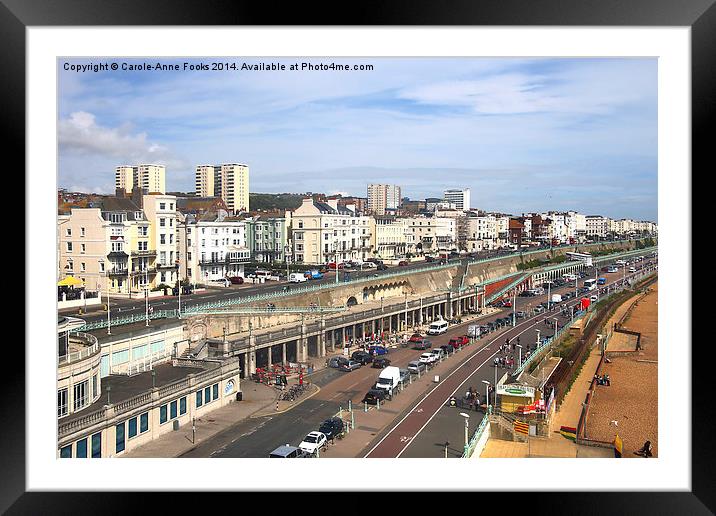    Brighton Foreshore From The Ferris Wheel Framed Mounted Print by Carole-Anne Fooks
