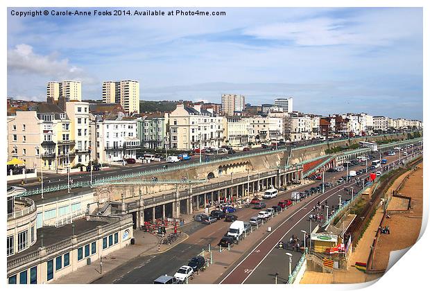    Brighton Foreshore From The Ferris Wheel Print by Carole-Anne Fooks