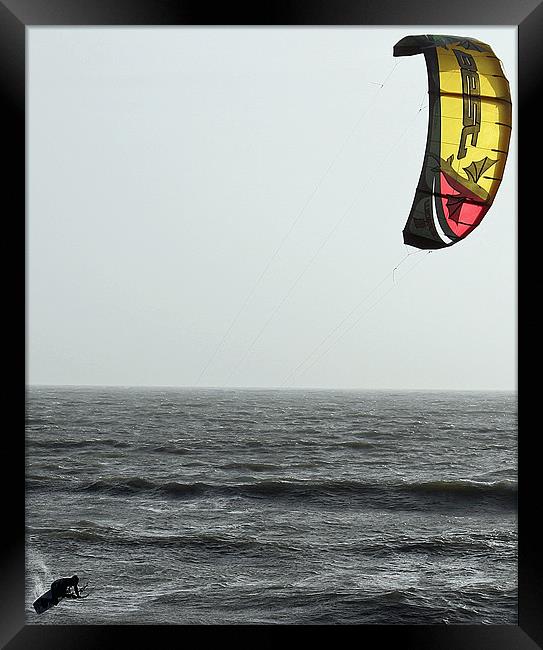 Kite-surfin. Framed Print by allen martin