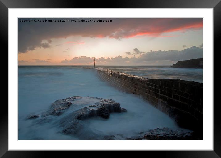  Porthleven in Cornwall Framed Mounted Print by Pete Hemington