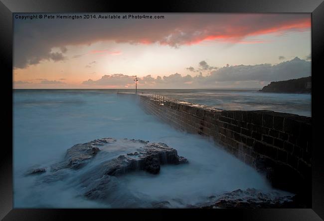  Porthleven in Cornwall Framed Print by Pete Hemington