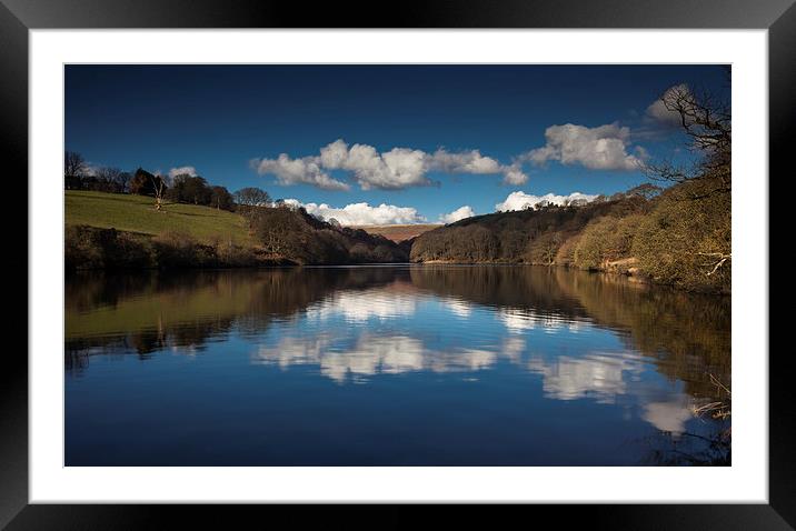 Lower Lliw valley reservoir Framed Mounted Print by Leighton Collins