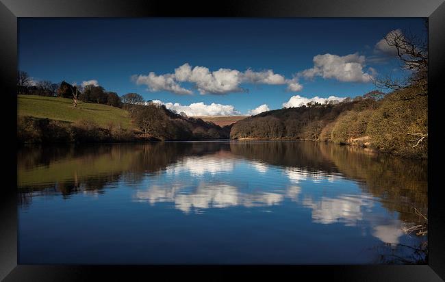 Lower Lliw valley reservoir Framed Print by Leighton Collins