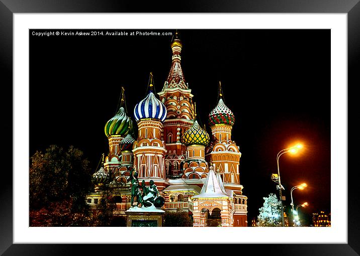 St Basils Cathedral  Framed Mounted Print by Kevin Askew