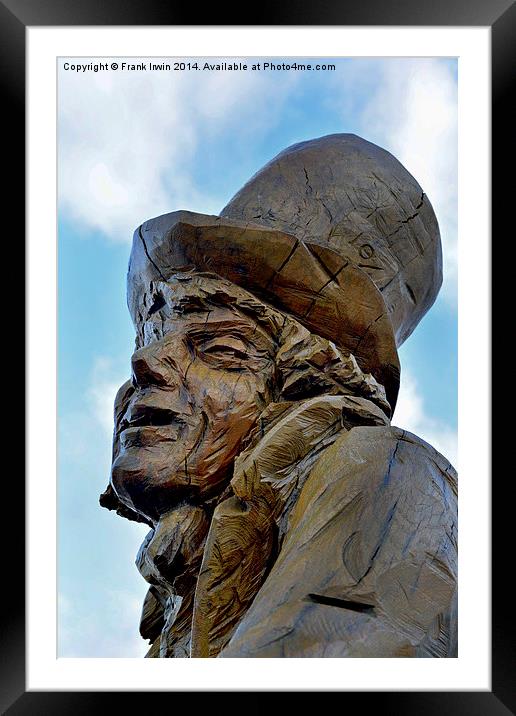 Llandudno's Tree carving of The Mad Hatter Framed Mounted Print by Frank Irwin