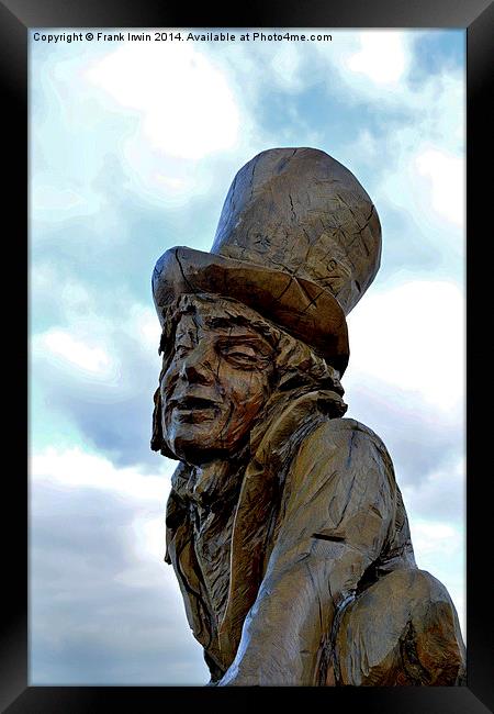 Llandudno's Tree carving of The Mad Hatter Framed Print by Frank Irwin