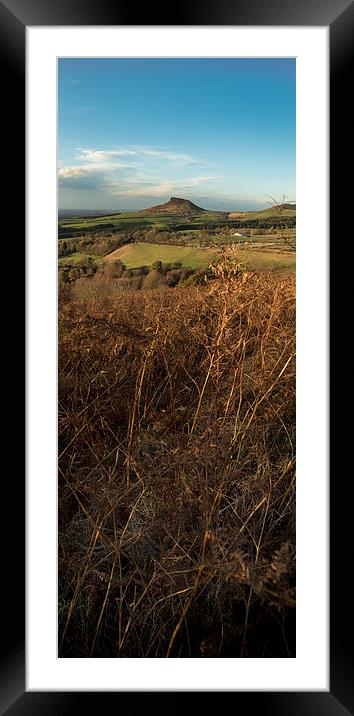  Roseberry Topping Framed Mounted Print by Dave Hudspeth Landscape Photography