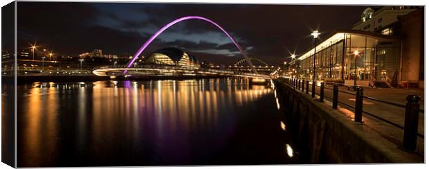   Gateshead Millennium Bridge Canvas Print by Dave Hudspeth Landscape Photography