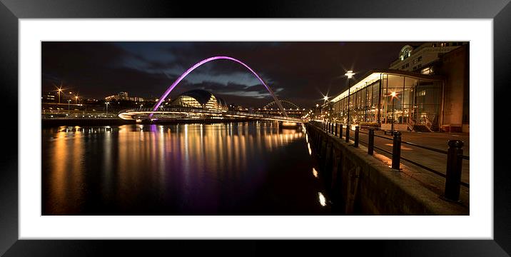   Gateshead Millennium Bridge Framed Mounted Print by Dave Hudspeth Landscape Photography