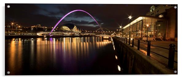   Gateshead Millennium Bridge Acrylic by Dave Hudspeth Landscape Photography