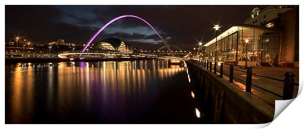   Gateshead Millennium Bridge Print by Dave Hudspeth Landscape Photography