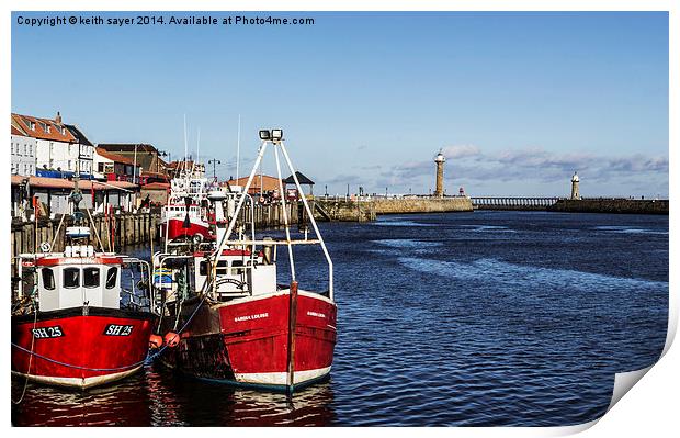  Whitby Fish Quay Print by keith sayer