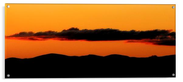  edinburgh sunset Acrylic by dale rys (LP)