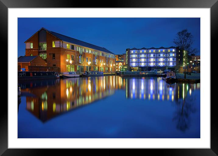 Victoria Quays at Night Framed Mounted Print by Darren Galpin