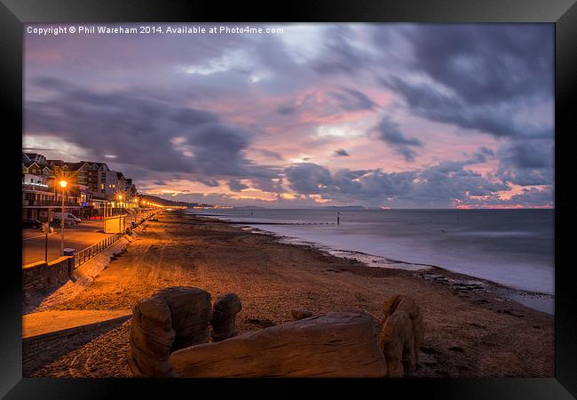  Seafront at Dawn Framed Print by Phil Wareham
