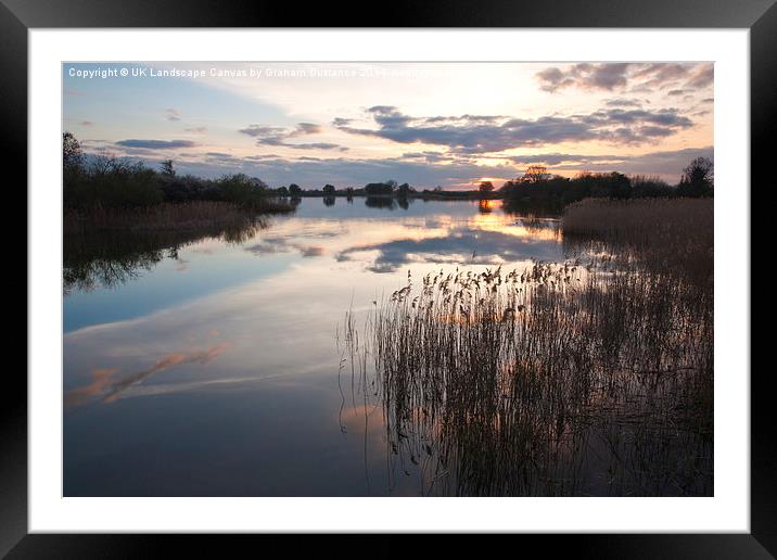  Reservoir Sunset Framed Mounted Print by Graham Custance