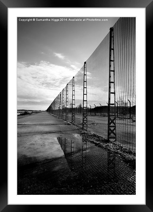   Perimeter Fence, Missile Silos - Greenham Common Framed Mounted Print by Samantha Higgs