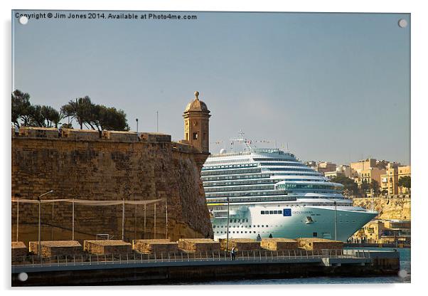  Grand Harbour Valletta Acrylic by Jim Jones