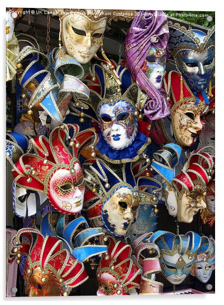  Masks of Venice Acrylic by Graham Custance