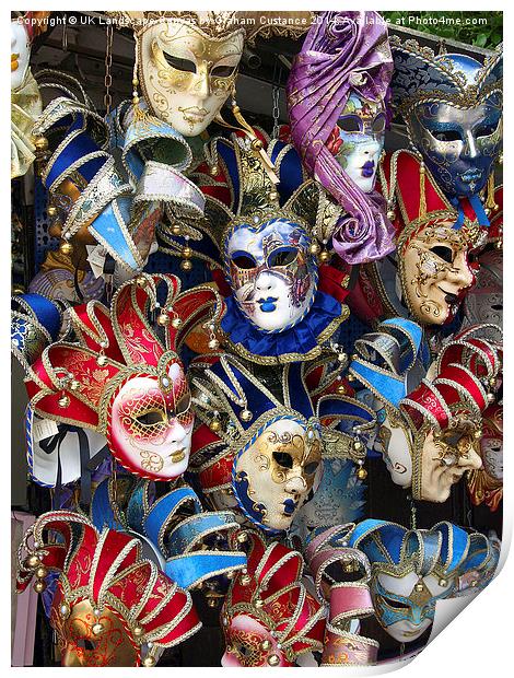  Masks of Venice Print by Graham Custance