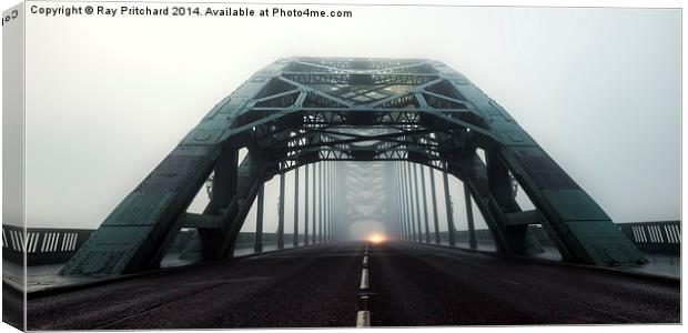 Fog on the Tyne Bridge Canvas Print by Ray Pritchard