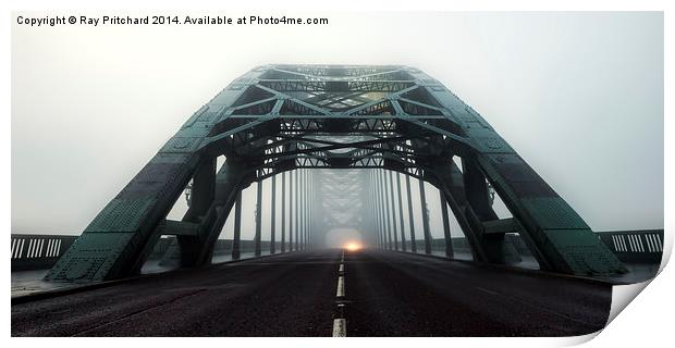 Fog on the Tyne Bridge Print by Ray Pritchard
