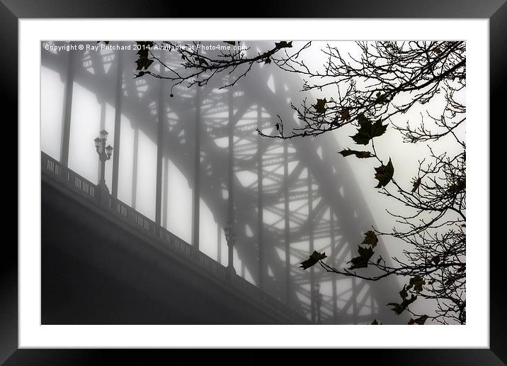 Foggy day at Newcastle Framed Mounted Print by Ray Pritchard
