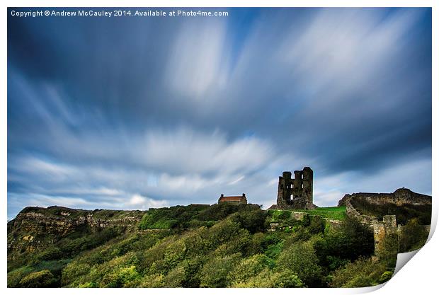  Scarborough Castle Print by Andrew McCauley