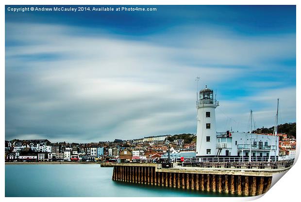 Scarborough Lighthouse Print by Andrew McCauley