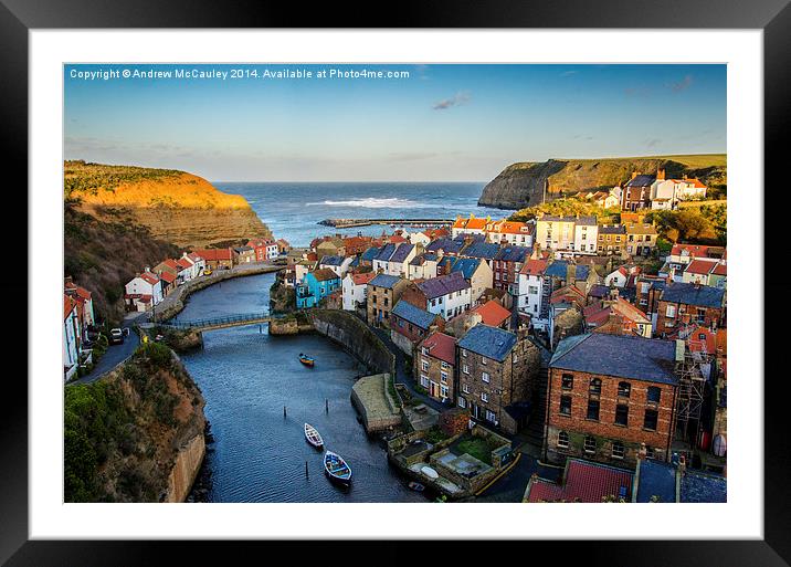  Staithes  Framed Mounted Print by Andrew McCauley
