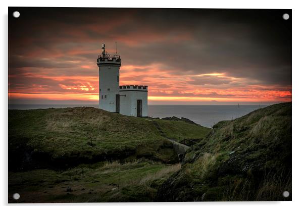  Elie Lighthouse Acrylic by Alan Sinclair