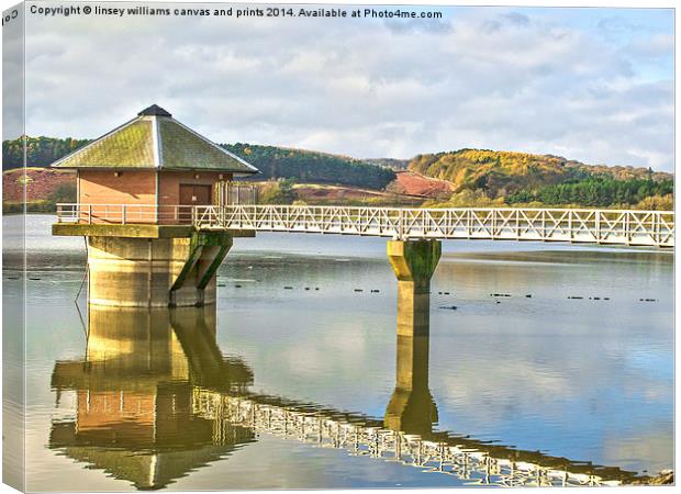  Cropston Reservoir, Leicestershire Canvas Print by Linsey Williams