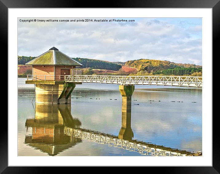  Cropston Reservoir, Leicestershire Framed Mounted Print by Linsey Williams